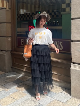 「NICE CLAUP（ナイスクラップ）のアイテム」を使った、okogemyuuさん（レディース・160cm）の夏コーディネート