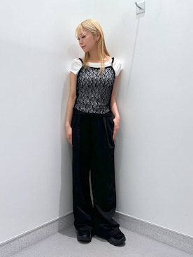 「アイテム（スラックス）」を使った、aoo008さん（レディース・150cm）の夏コーディネート