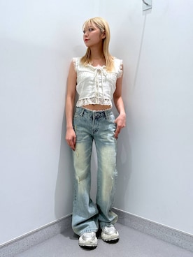 「アイテム（ベスト）」を使った、aoo008さん（レディース・150cm・20代）の夏コーディネート
