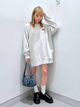 「FOREVER 21（フォーエバー トゥエンティーワン）のアイテム（スウェット）」を使った、aoo008さん（レディース・150cm）の冬コーディネート