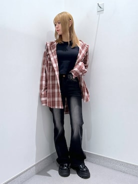 「FOREVER 21（フォーエバー トゥエンティーワン）のアイテム（タンクトップ）」を使った、aoo008さん（レディース・150cm）の冬コーディネート