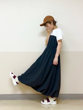 「サンダルに靴下」｜な  こさん（レディース・152cm）の秋コーディネート