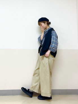 「ベレー帽推奨委員会」｜な  こさん（レディース・152cm）の秋コーディネート