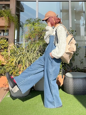 「Samansa Mos2（サマンサ モスモス）のアイテム（帽子）」を使った、な  こさん（レディース・152cm）の夏コーディネート