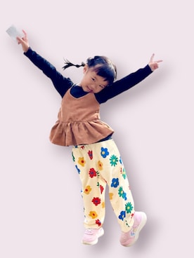 「アイテム（オールインワン・サロペット）」を使った、な  こさん（レディース・152cm）の秋コーディネート