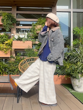 「Samansa Mos2（サマンサ モスモス）のアイテム（ジャケット/アウター）」を使った、な  こさん（レディース・152cm）の春コーディネート