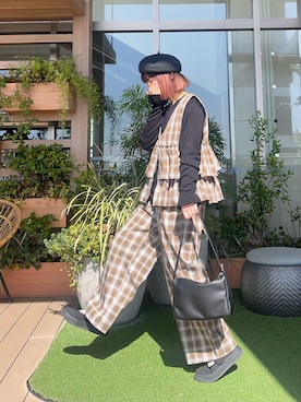 「Samansa Mos2（サマンサ モスモス）のアイテム（帽子）」を使った、な  こさん（レディース・152cm）の夏コーディネート