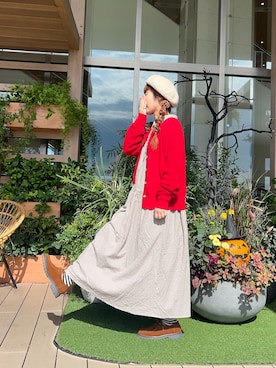 「Samansa Mos2（サマンサ モスモス）のアイテム（帽子）」を使った、な  こさん（レディース・152cm）の春コーディネート