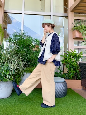 「Samansa Mos2（サマンサ モスモス）のアイテム（帽子）」を使った、な  こさん（レディース・152cm）の冬コーディネート