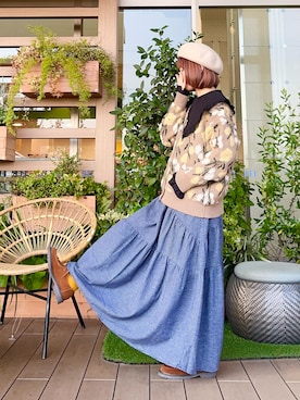 「Samansa Mos2（サマンサ モスモス）のアイテム（トップス）」を使った、な  こさん（レディース・152cm）の春コーディネート