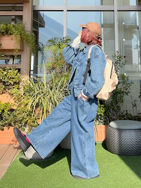 「Samansa Mos2（サマンサ モスモス）のアイテム（帽子）」を使った、な  こさん（レディース・152cm）の夏コーディネート
