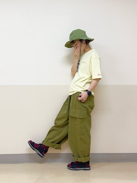 「サンダルに靴下」｜な  こさん（レディース・152cm）の秋コーディネート