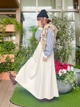 「Samansa Mos2（サマンサ モスモス）のアイテム（ワンピース/ドレス）」を使った、な  こさん（レディース・152cm）の春コーディネート