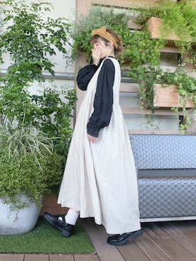 「24AW秋の新作」｜「アイテム（ワンピース/ドレス）」を使った、も  な  こさん（レディース・152cm）の秋コーディネート