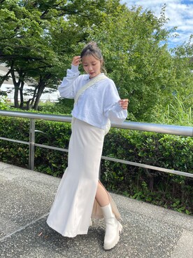 「スリット」｜「アイテム（スウェット）」を使った、❤︎せいか❤︎さん（レディース・155cm）の秋コーディネート