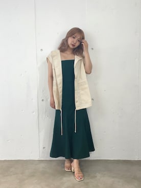 「ベストコーデ」｜「アイテム（ジャンパースカート）」を使った、❤︎せいか❤︎さん（レディース・155cm）の夏コーディネート