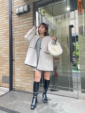「tiptop（ティップトップ）のアイテム（その他アウター）」を使った、❤︎せいか❤︎さん（レディース・155cm）の秋コーディネート