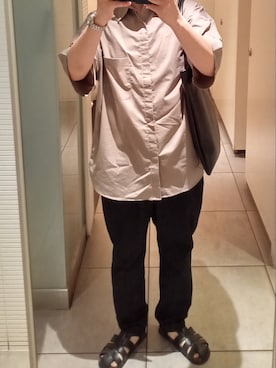 「LAKOLE（ラコレ）のアイテム（トートバッグ）」を使った、アオ165さん（メンズ・165cm）の春コーディネート