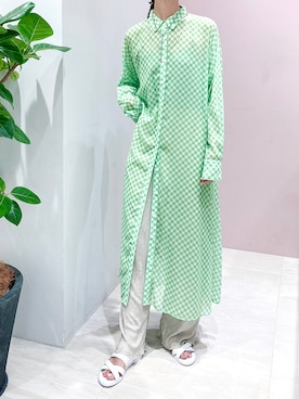 「AMERI」｜「アイテム（サンダル）」を使った、nicalさん（レディース・160cm）の夏コーディネート