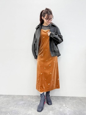 「アイテム（ブーツ、ブルー系）」を使った、NICAL_Officialさん（レディース・163cm）の秋コーディネート