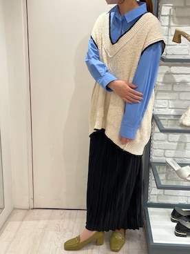 「アイテム（ローファー、グリーン系）」を使った、NICAL_Officialさん（レディース・160cm）の春コーディネート