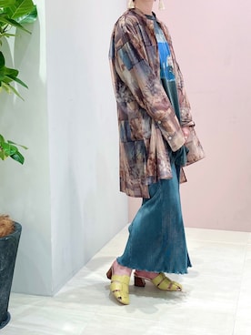 「柄シャツ」｜NICAL_Officialさん（レディース・160cm）の春コーディネート