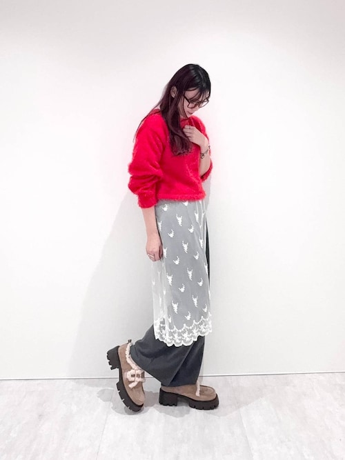 【NICAL】【本革】カーリーファーベルトシューズ/554303