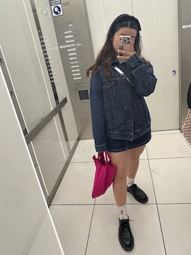 「Levi's（リーバイス）のアイテム（その他アウター）」を使った、うさん（レディース・153cm）の冬コーディネート