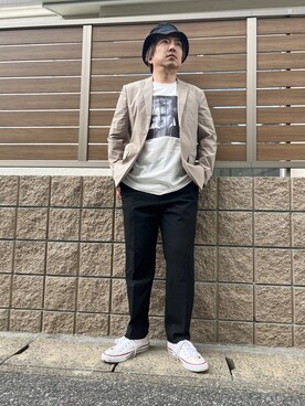 Gu ジーユー のジャケット アウター ベージュ系 を使ったメンズ人気ファッションコーディネート Wear