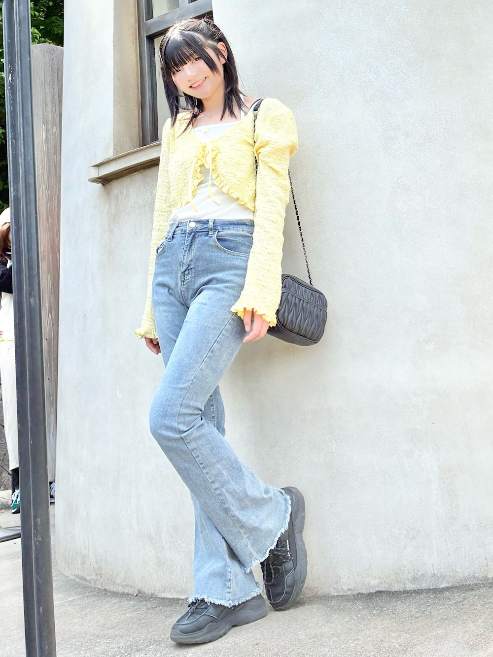 「SpRay PREMIUMのアイテム（デニムパンツ、ブルー系）」を使った、nana20090325さん（レディース・157cm）の春コーディネートの1枚目の写真