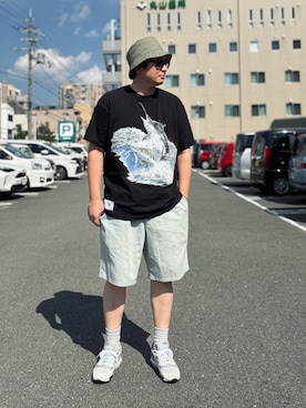 「黒Tシャツ」｜ゴトシンさん（メンズ・181cm）の秋コーディネート