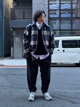 「アイテム（チノパンツ）」を使った、ゴトシンさん（メンズ・181cm）の冬コーディネート