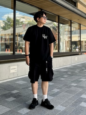「アイテム（カーゴパンツ）」を使った、ゴトシンさん（メンズ・181cm）の夏コーディネート