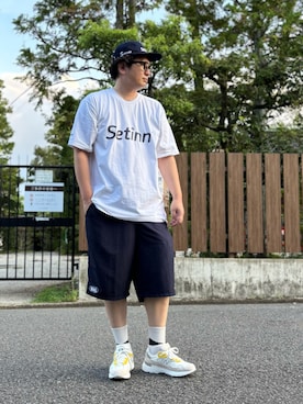 「アイテム（帽子）」を使った、ゴトシンさん（メンズ・181cm）の夏コーディネート