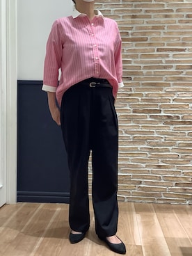 「TOKYO SHIRTS（トウキョウシャツ）のアイテム（シャツ/ブラウス）」を使った、BRICK HOUSE シャツ工房 橋本アリオ店さん（レディース・158cm）の春コーディネート