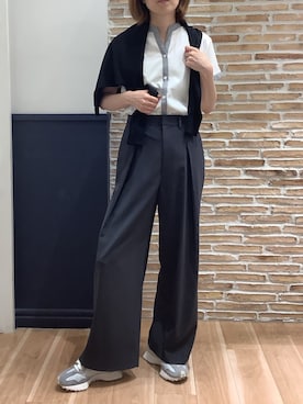 「アイテム（カーディガン/ボレロ）」を使った、BRICK HOUSE シャツ工房 橋本アリオ店さん（レディース・163cm）の夏コーディネート