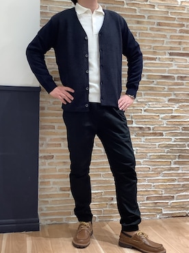「ジョガーパンツ」｜BRICK HOUSE シャツ工房 橋本アリオ店さん（メンズ・175cm）の秋コーディネート