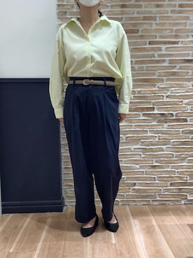 「TOKYO SHIRTS（トウキョウシャツ）のアイテム（シャツ/ブラウス）」を使った、BRICK HOUSE シャツ工房 橋本アリオ店さん（レディース・158cm）の春コーディネート