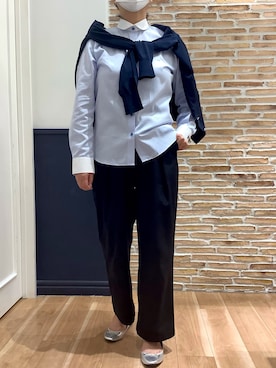 「アイテム（ビジネスシャツ）」を使った、BRICK HOUSE シャツ工房 橋本アリオ店さん（レディース・158cm）の夏コーディネート