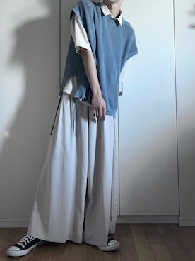 「shiki tokyo（シキトウキョウ）のアイテム（パンツ）」を使った、yutomachiさん（メンズ・183cm）の秋コーディネート