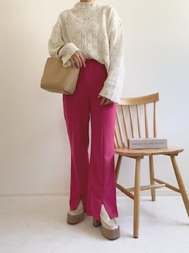 「JUNOAH」｜「アイテム（パンツ）」を使った、namiさん（レディース・152cm）の春コーディネート