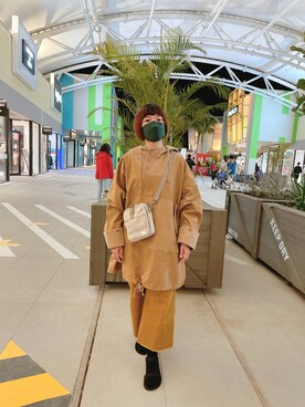 「oversize」｜「アイテム（その他トップス）」を使った、plagemoさん（レディース・155cm）の冬コーディネート