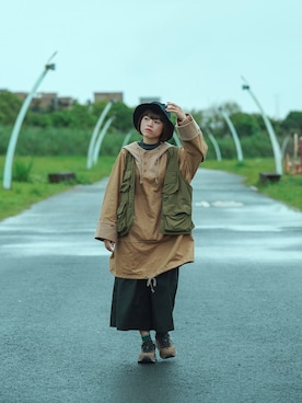 「oversize」｜「アイテム（その他トップス）」を使った、plagemoさん（レディース・156cm）の春コーディネート