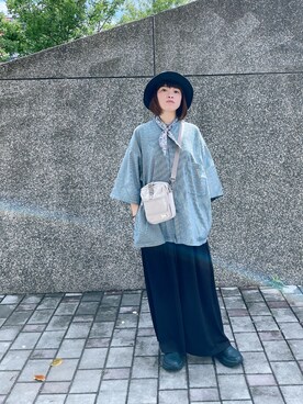 「plain-me（プレインミー）のアイテム（バッグ）」を使った、plagemoさん（レディース・156cm）の夏コーディネート