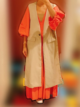 「natural couture（ナチュラルクチュール）のアイテム（その他アウター）」を使った、やぎさん（レディース・163cm）の夏コーディネート