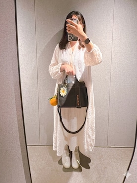 「ZARA（ザラ）のアイテム（ワンピース）」を使った、やぎさん（レディース・163cm）の春コーディネート