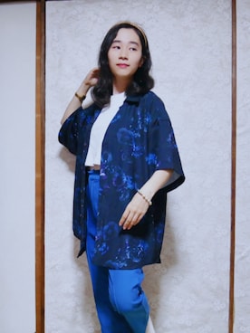 「アイテム（スラックス）」を使った、木の葉桜さん（レディース・149cm）の秋コーディネート