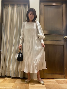 「春服デビュー宣言」｜「アイテム（バレエシューズ）」を使った、YUNAさん（レディース・165cm）の春コーディネート