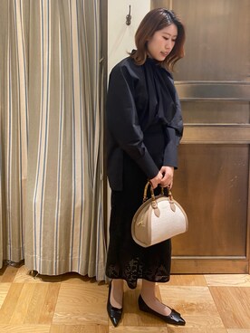 「Te chichi CLASSIC（テチチクラシック）のアイテム（トップス）」を使った、YUNAさん（レディース・165cm）の春コーディネート