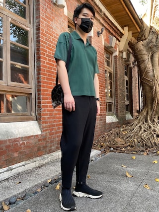 HOMME PLISSÉ Basics ポロシャツ Homme Plissé Issey Miyake Basic プリーツ ポロシャツ